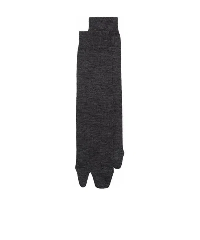 Maison Margiela Tabi Socks In Gray