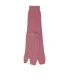 Maison Margiela Tabi-toe Ribbed-knit Socks In Pink