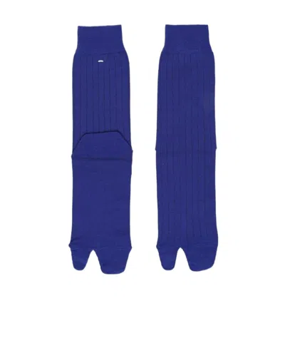 Maison Margiela Tabi Toe Socks In Blue