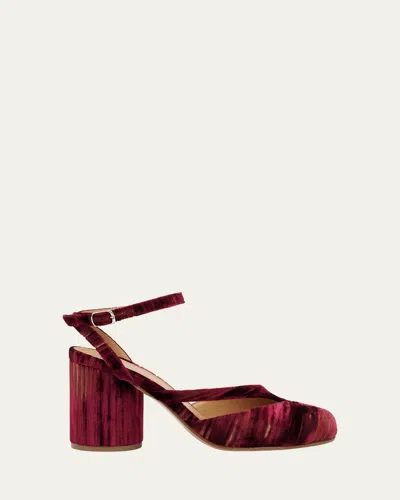 MAISON MARGIELA TABI VELVET SPLIT-TOE PUMPS