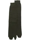 Maison Margiela Tabi Wool-blend Socks In Green