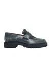 Maison Margiela Taby County Crackled Loafers In Multi