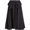 Maison Margiela Deconstructed-waist Nylon Midi Skirt In Black