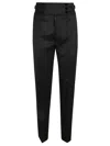 Maison Margiela Tailored Black Trousers With High Waist In Black