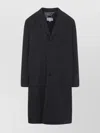 Maison Margiela Tailored Coat With Notched Lapel And Back Vent In Black