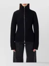 Maison Margiela Full-zip Wool Ribbed Cardigan Clothing In Black