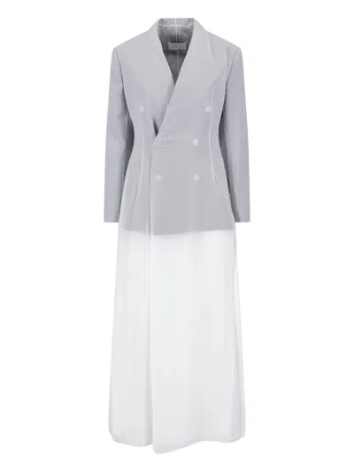 Maison Margiela Covered Tailored Maxi Dress Woman White