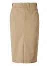 Maison Margiela Tailored Midi Skirt In Brown