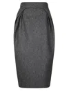 Maison Margiela Herringbone Wool-tweed Midi Skirt In Multi