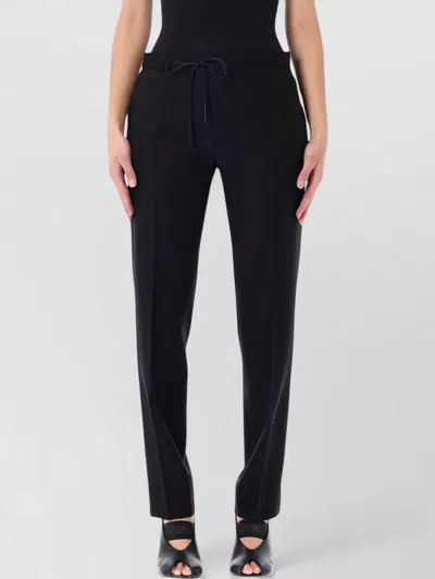 Maison Margiela Tailored Pants Front Pleats Drawstring Waistband In Black
