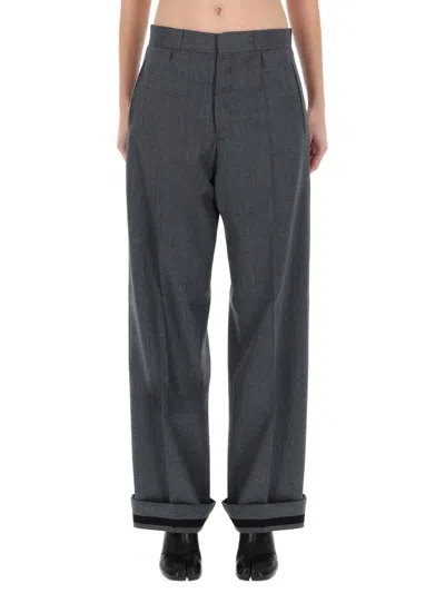 Maison Margiela Pleated Tailored Pants In Blue