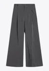 Maison Margiela Wide-leg High Waist Trousers With Front Pleats