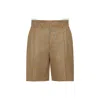 Maison Margiela Tailored Shorts Man Beige In Brown