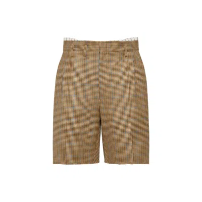 Maison Margiela Tailored Shorts Man Beige In Brown