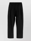 Maison Margiela Tailored Twill Trousers Featuring Pleated Front In Black