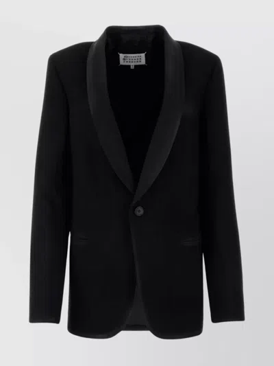 MAISON MARGIELA TAILORED WOOL BLAZER WITH NOTCH LAPELS