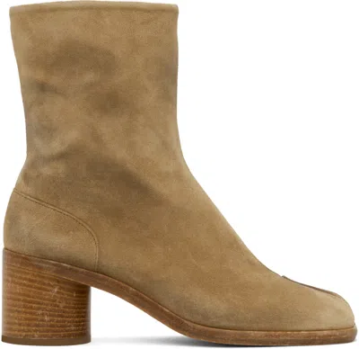 Maison Margiela Tan Tabi Ankle Boots In T2279 Medal Bronze
