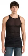 Maison Margiela Fine-ribbed Tank Top In Black