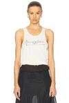 Maison Margiela Tank Top In Butter