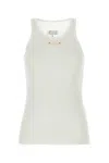 Maison Margiela Women White Cotton Blend Tank Top
