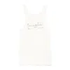 Maison Margiela Beige Top With Wide Neckline And Logo Printed On The Front In Viscose And Cotton Blend Woman In Yellow