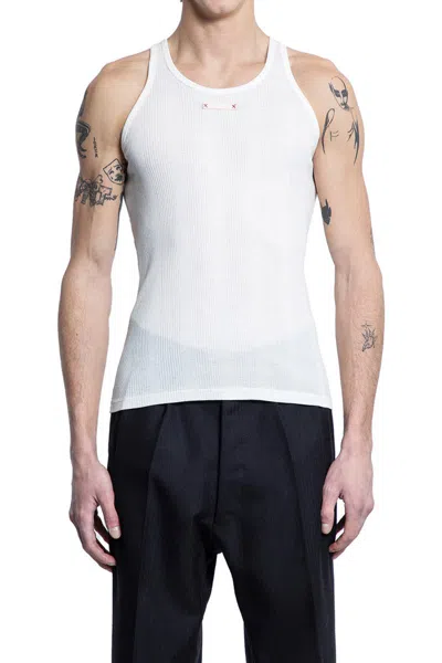 Maison Margiela Tank Tops In White