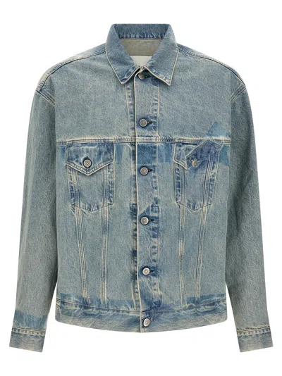 Maison Margiela Taped Puffer Jackets Blue