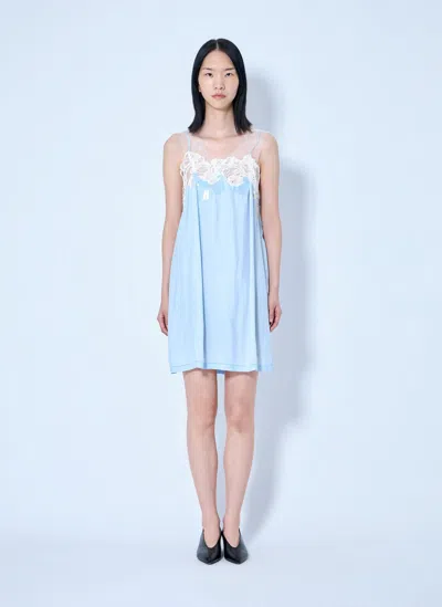 Maison Margiela Taped Slip Mini Dress In Blue