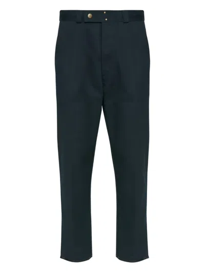 Maison Margiela Tapered High-rise Trousers In Blue