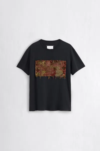 Maison Margiela Tapestry Patch Cotton T-shirt Man Black