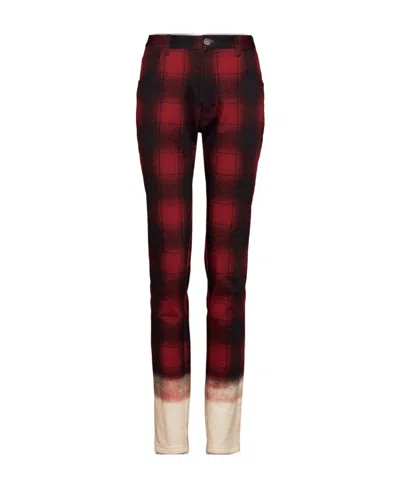 Maison Margiela Tartan-check Tapered Trousers In Black