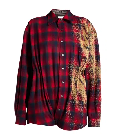 Maison Margiela Tartan Pattern Playsuits In Brown