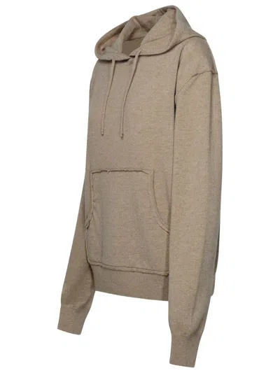 Maison Margiela Taupe Cashmere Blend Sweater In Beige