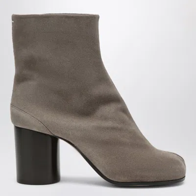 Maison Margiela Taupe Suede Tabi Mini Ankle Boots In Neutral