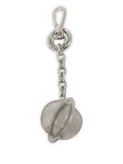 Maison Margiela Tea Infuser Keychain In Silver