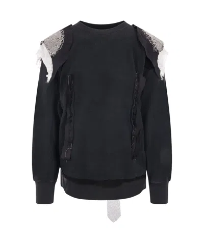 MAISON MARGIELA TERRY-CLOTH PATCHWORK SWEATSHIRT