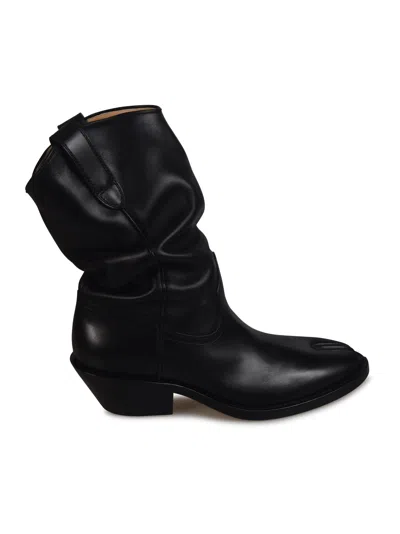 Maison Margiela Texan Boots Tabi In Black