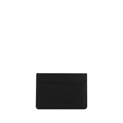 Maison Margiela Textured Calf Leather Wallet In Black