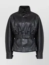 Maison Margiela Womens Black Belted Regular-fit Coated-cotton Jacket In Black