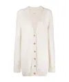 Maison Margiela Off-white Oversized Piled Cardigan In White