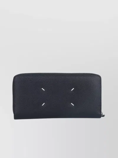 Maison Margiela Textured Finish Wallets Contrast Stitching