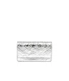 Maison Margiela Textured Foldover Chain Wallet In Metallic