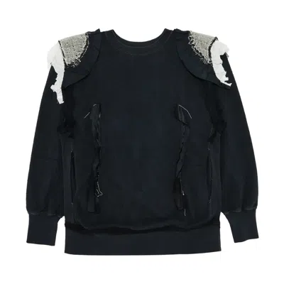 Pre-owned Maison Margiela Textured Jersey Sweatshirt 'black'