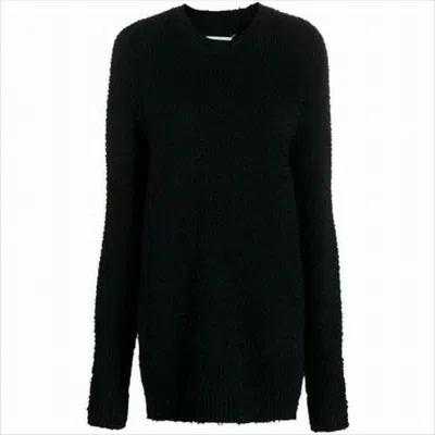MAISON MARGIELA TEXTURED KNIT SWEATER WITH RELAXED FIT AND CREW NECKLINE