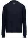 Maison Margiela Nostalgic Boucle Knit Top Woman Blue In Blue
