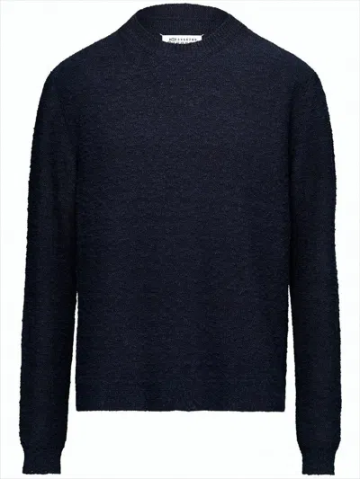 MAISON MARGIELA TEXTURED KNIT SWEATER WITH SIGNATURE FOUR-STITCH DETAIL