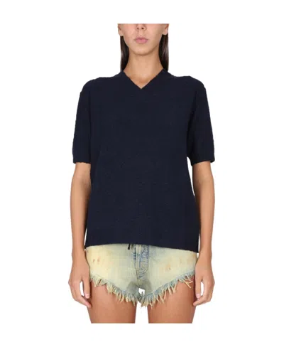 MAISON MARGIELA MAISON MARGIELA V-NECK KNITTED TOP