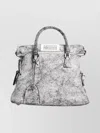 Maison Margiela Textured Leather Shoulder Bag With Top Handles