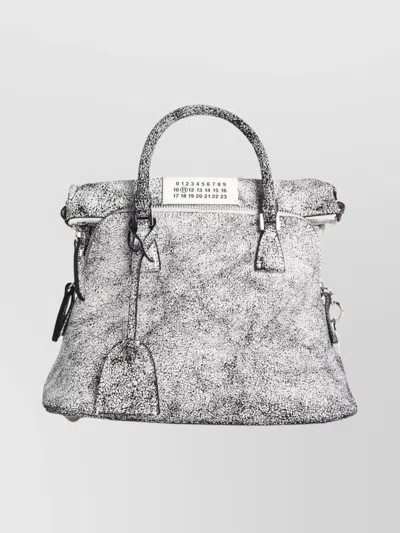 MAISON MARGIELA TEXTURED LEATHER SHOULDER BAG AND STRAP