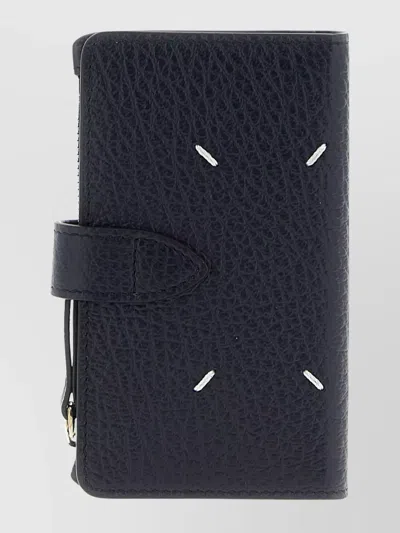 MAISON MARGIELA TEXTURED LEATHER WALLET FEATURING FOUR STITCHES